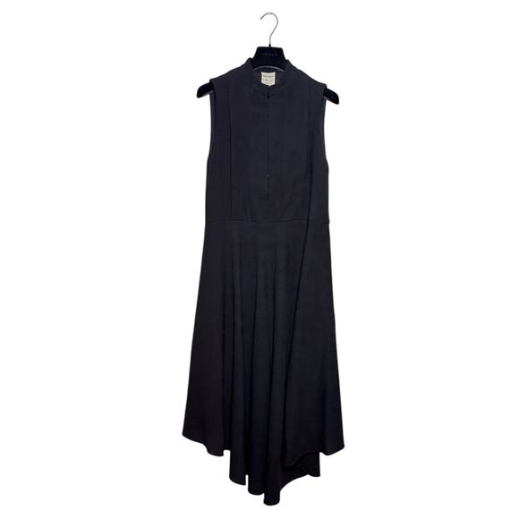 Billy Reid Black Sleeveless Crepe Nicholson Midi Dress Size 4 - Picture 2 of 8